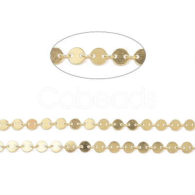 Yellow Gold Filled Flat Round Link Chains CHC-M023-18G-1