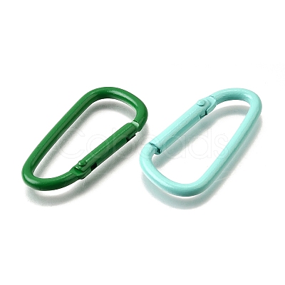 Spray Painted Alloy Spring Gate Rings PALLOY-A022-03-1