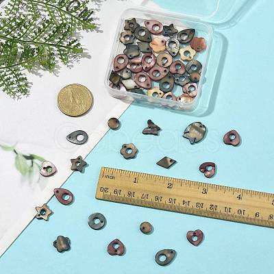 50Pcs Natural Freshwater Dyed Shell Pendants SHEL-FS0001-17-1