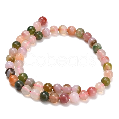 Natural Agate Beads Strands G-F814-A02-8mm-1