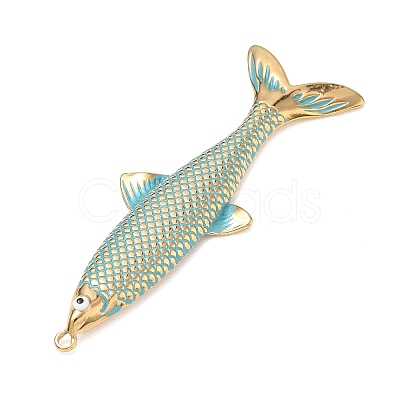304 Stainless Steel Enamel Big Pendants SA-CBA800D-02F-G-1