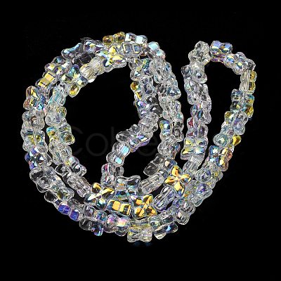 Transparent Glass Beads Strands GL-CBAAE04-02K-1