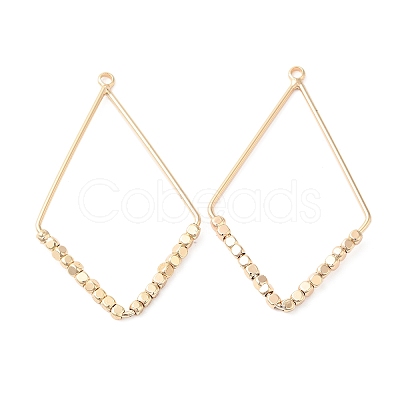Brass Open Back Bezel Pendants KK-O144-26G-1
