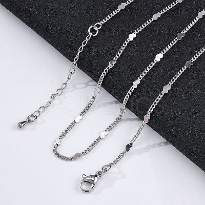 Brass Curb Chains Necklaces for Women NJEW-D302-07P-1