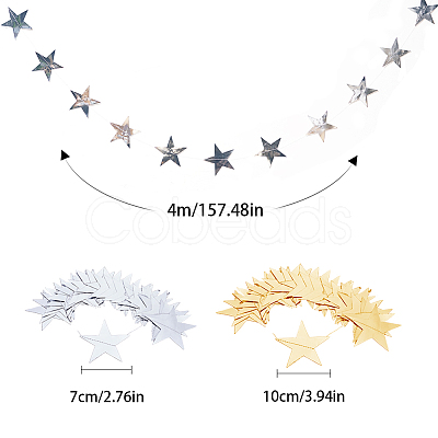 Hanging Paper Star AJEW-PH0017-15-1