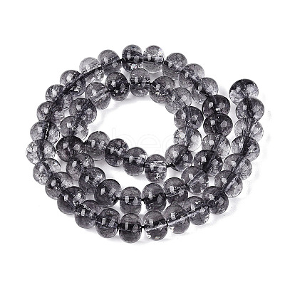 Crackle Transparent Glass Beads Strands GLAA-N074-02B-06-1