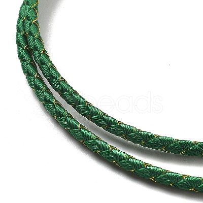 Polyester Cord Braided Necklace Makings MAK-L043-03G-15-1
