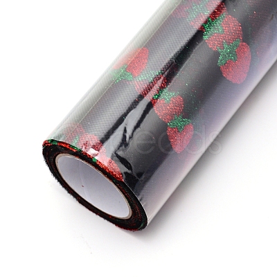 Shiny Strawberry Glitter Polyester Tulle Rolls DIY-WH0308-62B-1