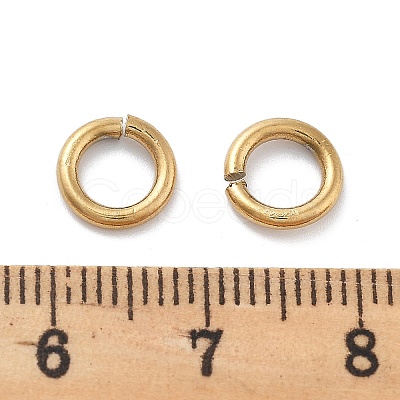 Ion Plating(IP) 304 Stainless Steel Open Jump Rings LS-STAS-M081-02G-03-1