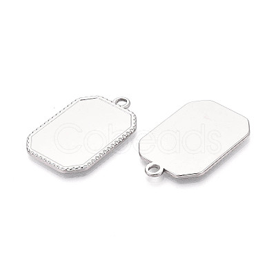 304 Stainless Steel Pendant Cabochon Settings STAS-N108-76P-1
