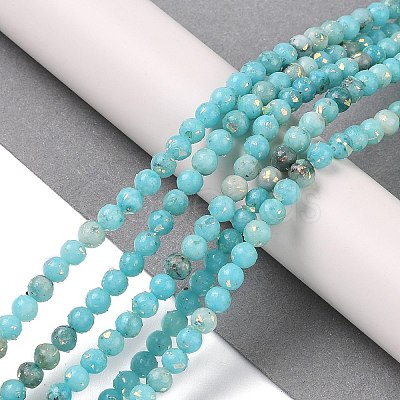 Assembled Natural Dolomite and Synthetic Opal Beads Strands G-Q017-G06-01A-1-1