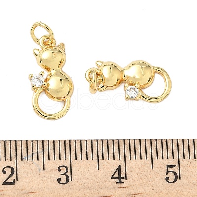 Brass Pave Cubic Zirconia Pendants KK-Z120-09G-1
