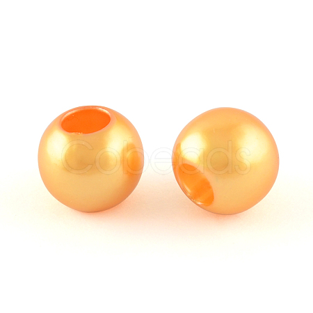 ABS Plastic Imitation Pearl European Beads MACR-R530-12mm-A56-1