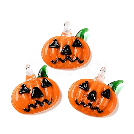 Halloween Handmade Lampwork Pendants LA-CBADA4A-01-1