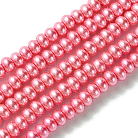 Eco-Friendly Spray Painted Glass Rondelle Bead Strands DGLA-L003-3x5mm-26-1