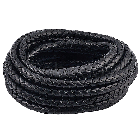5M Braided Round PU Leather Jewelry Cord OCOR-GF0004-96B-01-1