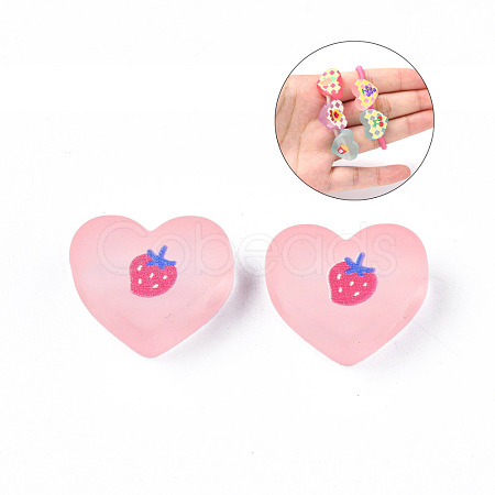 Transparent Printed Acrylic Beads MACR-S373-124-H10-1