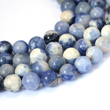 Natural Sodalite Round Bead Strands X-G-E334-10mm-08-1