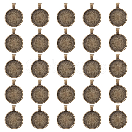Alloy Pendant Cabochon Settings PALLOY-YW0001-69AB-1