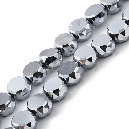 Electroplate Glass Beads Strands EGLA-L045-G-FP01-1