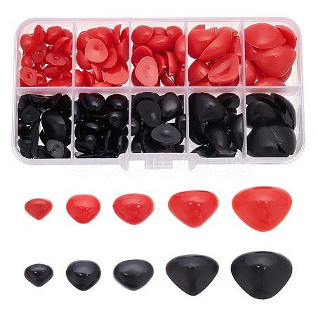 1 Box Flat Triangle Plastic Craft Noses Cabochons Set DOLL-GO0001-04B-1