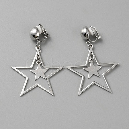 Brass Clip-on Earrings EJEW-WH0019-29P-1