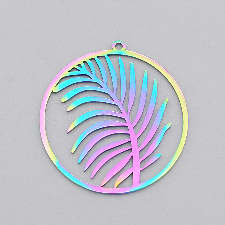 Ion Plating(IP) 201 Stainless Steel Pendants STAS-S105-LA551-1