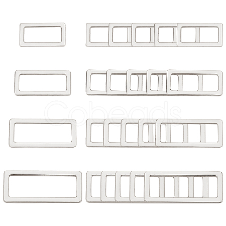 32Pcs 4 Style Alloy Buckle FIND-WR0002-90P-1