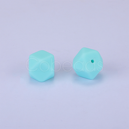 Hexagonal Silicone Focal Beads SI-JX0020A-82-1