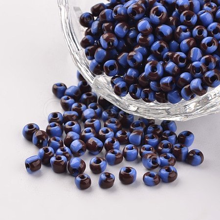 6/0 Opaque Colours Seep Glass Beads SEED-M006-A12-1