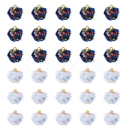 30Pcs 2 Colors Cloth Pendants FIND-TA0008-35-1