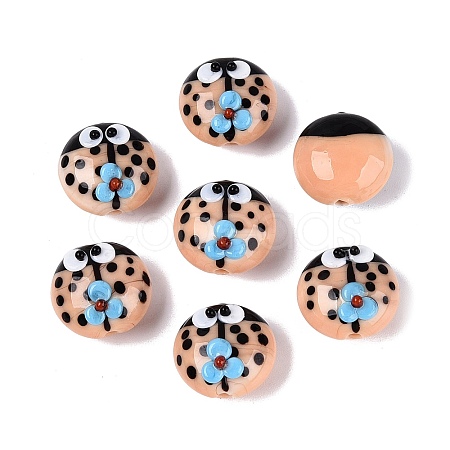 Handmade Bumpy Lampwork Beads LAMP-Q039-15C-1