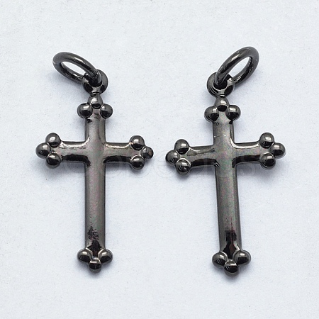 Brass Pendants KK-J279-30B-NR-1