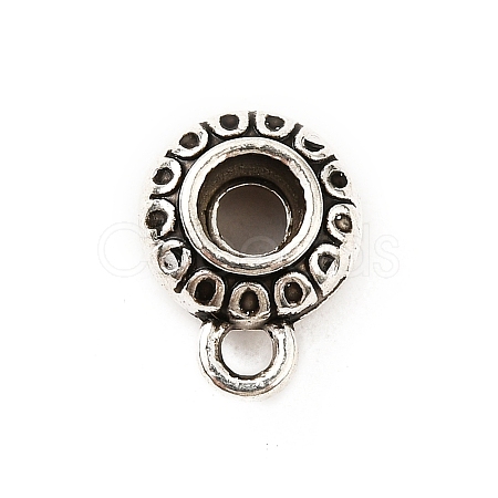 Tibetan Style Alloy Tube Bails TIBE-L008-42AS-1