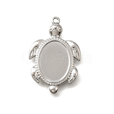 304 Stainless Steel Pendant Cabochon Settings STAS-C122-16A-P-1