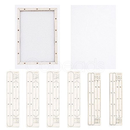 Basswood Assembled Paper Making Frame DIY-WH0016-17-1