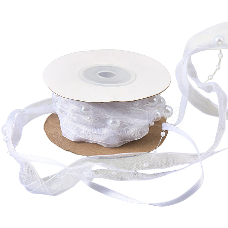 Polyester & Plastic Beads Ribbon OCOR-WH20012-61B-1