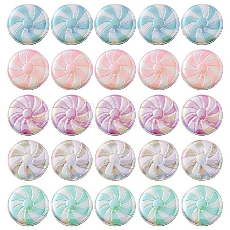 UV Plating Opaque Acrylic Beads OACR-P010-02-1