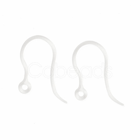 Transparent Resin Earring Hooks RESI-G050-02-1
