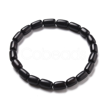 Undyed & Natural Bodhi Wood Beads Stretch Bracelets BJEW-JB05521-1