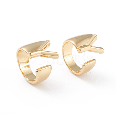 Brass Cuff Rings RJEW-L097-06Y-1