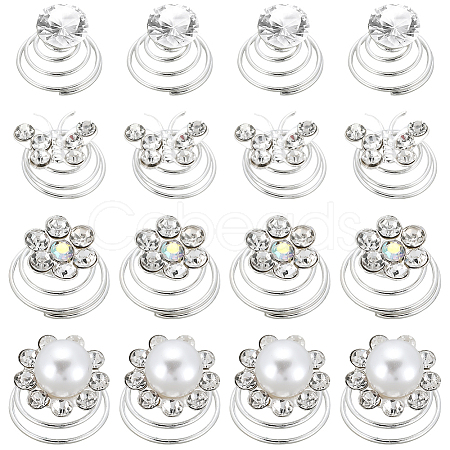 Spiral Hair Pin Coil Iron Hair Accessories OHAR-SP0001-12B-1