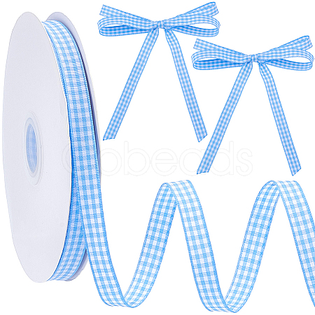 50 Yards Tartan Pattern Polyester Ribbon OCOR-CY0003-72C-1