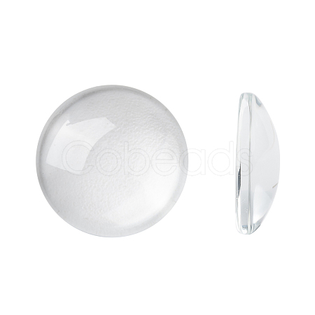 Transparent Glass Cabochons GGLA-R026-16mm-1