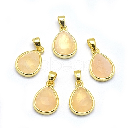 Natural Rose Quartz Pendants G-O176J-09G-1