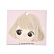 100Pcs Paper Hair Ties Display Cards, Bobby Pin Display Cards, Square with Girl Pattern, Girl Pattern, 9x10x0.05cm, Hole: 8mm