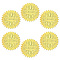 12 Sheets Self Adhesive Gold Foil Embossed Stickers, Round Dot Medal Decorative Decals for Envelope Card Seal, Word, Size: about 165x211mm, Stickers: 50mm, 12 sheets/set