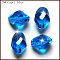 K9 Glass, Imitation Austrian Crystal Beads, Grade AAA, Faceted, Bicone, Dodger Blue, 10x13mm, Hole: 0.9~1mm