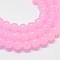 Baking Painted Imitation Jade Glass Round Bead Strands, Pink, 6.5mm, Hole: 1.5mm, about 135~140pcs/strand, 31.8 inch