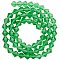 Faceted Imitation Austrian Crystal Bead Strands, Grade AAA, Diamond, Lime Green, 6x6mm, Hole: 1mm, about 68pcs/strand, 15.7 inch